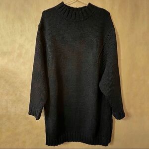 Alexia Ulibarri | NWT Oversized Chunky Knit Sweater Dress Black Zendaya Size XS